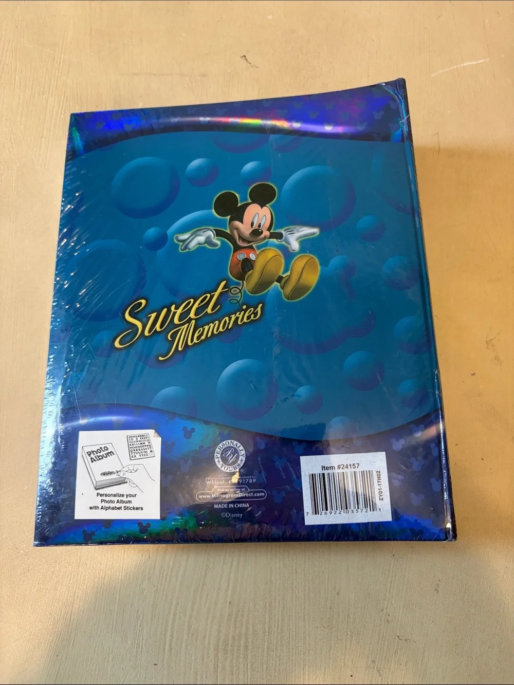 Disney Blue 'Sweet Memories' Mickey & Friends Photo Album NWT